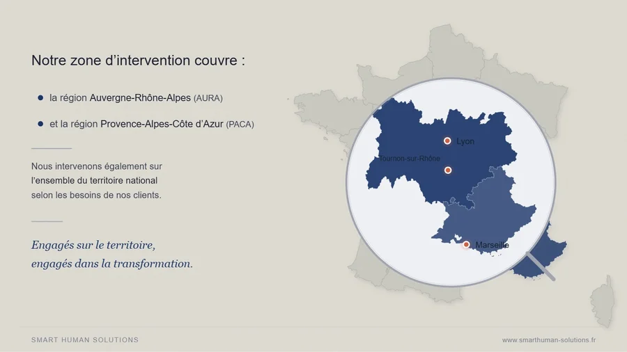Zone d'intervention — AURA et PACA